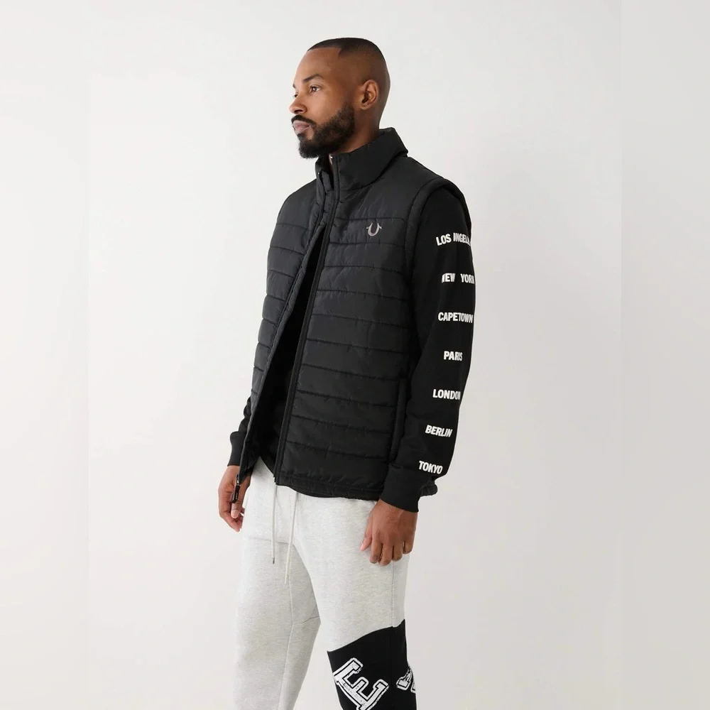 True Religion Men's HS Puffer Vest - Picture 1 of 13